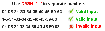 New York Pick 10 Win Checker Sample Input