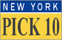 New York Pick 10 Frequency Chart for the Latest 100 Draws